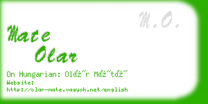 mate olar business card